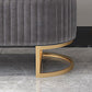 Modern Pouf Ottoman Velvet Upholstered Tear Resistant Round Ottoman with Chair Legs Clearhalo 'furn' 'furn_ottomans_poufs' 'Furniture' 'Living Room Furniture' 'Ottomans & Poufs' 'ottomans_poufs' 5956022