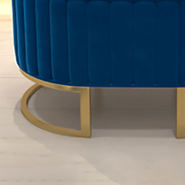 Modern Pouf Ottoman Velvet Upholstered Tear Resistant Round Ottoman with Chair Legs Clearhalo 'furn' 'furn_ottomans_poufs' 'Furniture' 'Living Room Furniture' 'Ottomans & Poufs' 'ottomans_poufs' 5956024