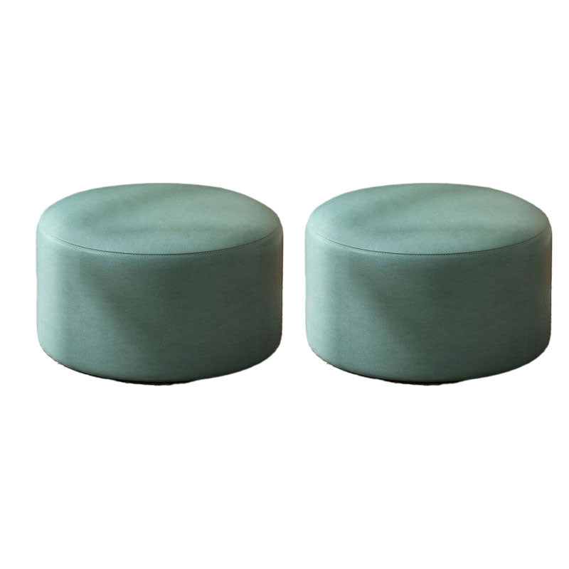 Tessuto pouf a colore solido rotondo resistente al graffio contemporaneo pouf pouf