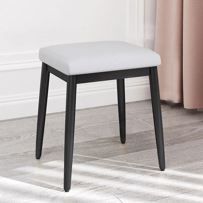 Modern Grey Standard Leather Solid Color Rectangle Indoor Standard Matte Black 1 Piece Clearhalo 'furn' 'furn_ottomans_poufs' 'Furniture' 'Living Room Furniture' 'Ottomans & Poufs' 'ottomans_poufs' 5956180