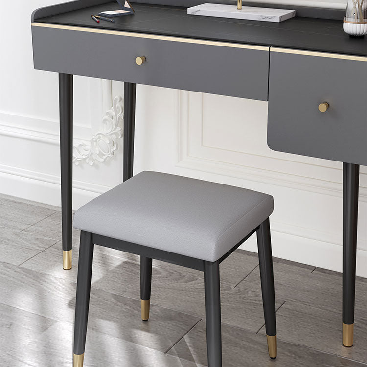 Modern Grey Standard Leather Solid Color Rectangle Indoor Standard Clearhalo 'furn' 'furn_ottomans_poufs' 'Furniture' 'Living Room Furniture' 'Ottomans & Poufs' 'ottomans_poufs' 5956188