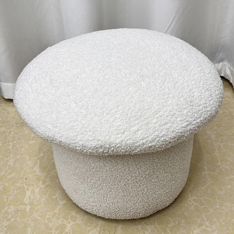 Modern Velvet Pouf Plain Specialty Water Resistant Chair Ottoman White 1 Piece Clearhalo 'furn' 'furn_ottomans_poufs' 'Furniture' 'Living Room Furniture' 'Ottomans & Poufs' 'ottomans_poufs' 5956212