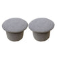 Modern Velvet Pouf Plain Specialty Water Resistant Chair Ottoman Grey 2 Piece Set Clearhalo 'furn' 'furn_ottomans_poufs' 'Furniture' 'Living Room Furniture' 'Ottomans & Poufs' 'ottomans_poufs' 5956216