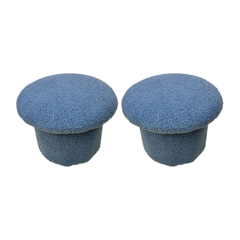 Modern Velvet Pouf Plain Specialty Water Resistant Chair Ottoman Blue 2 Piece Set Clearhalo 'furn' 'furn_ottomans_poufs' 'Furniture' 'Living Room Furniture' 'Ottomans & Poufs' 'ottomans_poufs' 5956219