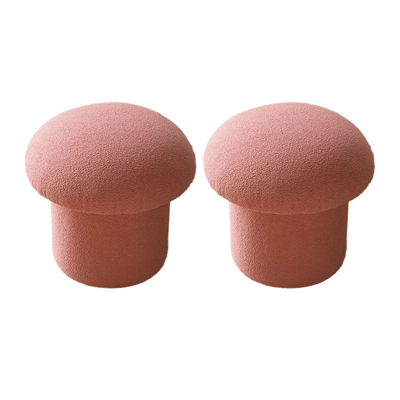 Modern Velvet Pouf Plain Specialty Water Resistant Chair Ottoman Pink 2 Piece Set Clearhalo 'furn' 'furn_ottomans_poufs' 'Furniture' 'Living Room Furniture' 'Ottomans & Poufs' 'ottomans_poufs' 5956227