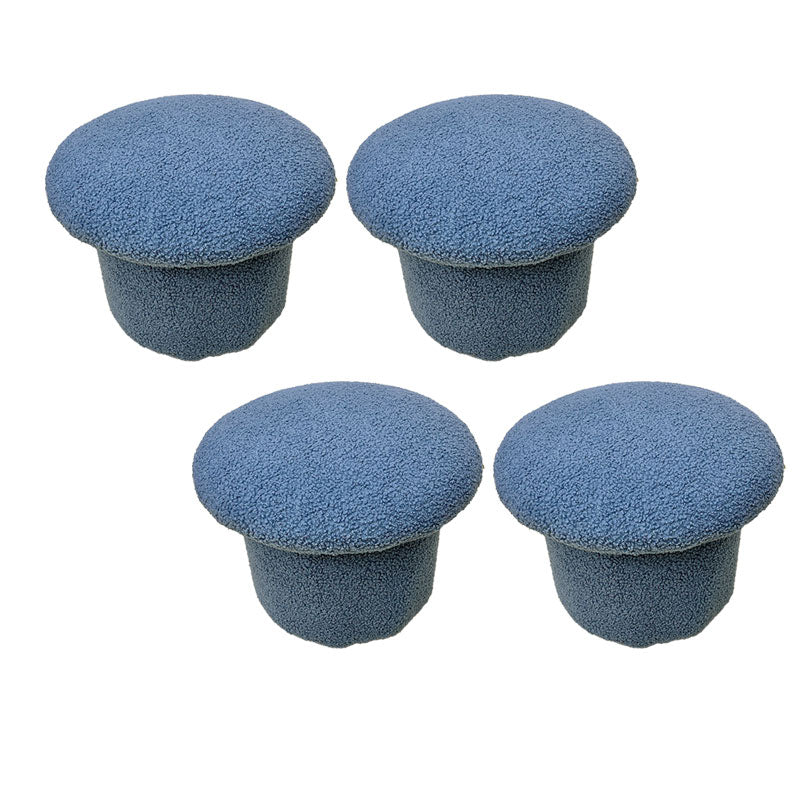 Modern Velvet Pouf Plain Specialty Water Resistant Chair Ottoman Blue 4 Piece Set Clearhalo 'furn' 'furn_ottomans_poufs' 'Furniture' 'Living Room Furniture' 'Ottomans & Poufs' 'ottomans_poufs' 5956230