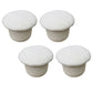 Modern Velvet Pouf Plain Specialty Water Resistant Chair Ottoman White 4 Piece Set Clearhalo 'furn' 'furn_ottomans_poufs' 'Furniture' 'Living Room Furniture' 'Ottomans & Poufs' 'ottomans_poufs' 5956232