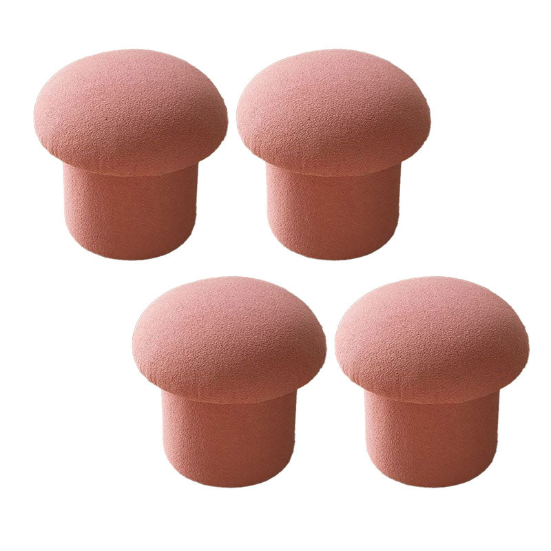 Modern Velvet Pouf Plain Specialty Water Resistant Chair Ottoman Pink 4 Piece Set Clearhalo 'furn' 'furn_ottomans_poufs' 'Furniture' 'Living Room Furniture' 'Ottomans & Poufs' 'ottomans_poufs' 5956234