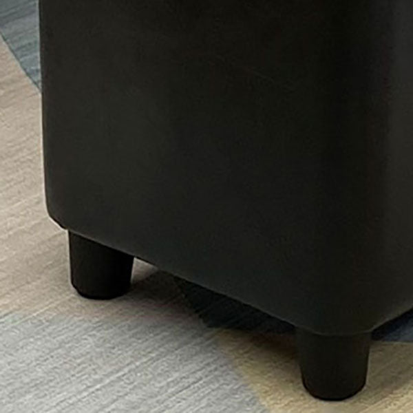 Modern Square Ottoman Plain Water Resistant Faux Leather Stain Resistant Tufted Ottoman Clearhalo 'furn' 'furn_ottomans_poufs' 'Furniture' 'Living Room Furniture' 'Ottomans & Poufs' 'ottomans_poufs' 5956249