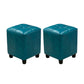Modern Square Ottoman Plain Water Resistant Faux Leather Stain Resistant Tufted Ottoman Blue 2 Piece Set Clearhalo 'furn' 'furn_ottomans_poufs' 'Furniture' 'Living Room Furniture' 'Ottomans & Poufs' 'ottomans_poufs' 5956269