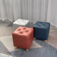 Modern Cotton Pouf Ottoman Plain Square Tufted Water Resistant Chair Pouf Clearhalo 'furn' 'furn_ottomans_poufs' 'Furniture' 'Living Room Furniture' 'Ottomans & Poufs' 'ottomans_poufs' 5956300