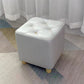 Modern Cotton Pouf Ottoman Plain Square Tufted Water Resistant Chair Pouf White 1 Piece Clearhalo 'furn' 'furn_ottomans_poufs' 'Furniture' 'Living Room Furniture' 'Ottomans & Poufs' 'ottomans_poufs' 5956310