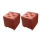 Modern Cotton Pouf Ottoman Plain Square Tufted Water Resistant Chair Pouf Red 2 Piece Set Clearhalo 'furn' 'furn_ottomans_poufs' 'Furniture' 'Living Room Furniture' 'Ottomans & Poufs' 'ottomans_poufs' 5956316