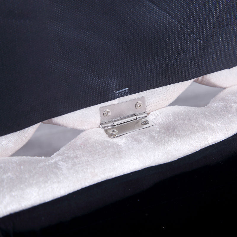 Glam Plain Storage Pouf Plain Velvet Tufted with Storage Rectangle Couch Ottoman Clearhalo 'furn' 'furn_ottomans_poufs' 'Furniture' 'Living Room Furniture' 'Ottomans & Poufs' 'ottomans_poufs' 5956349