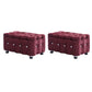 Glam Plain Storage Pouf Plain Velvet Tufted with Storage Rectangle Couch Ottoman Coffee 2 Piece Set Clearhalo 'furn' 'furn_ottomans_poufs' 'Furniture' 'Living Room Furniture' 'Ottomans & Poufs' 'ottomans_poufs' 5956354