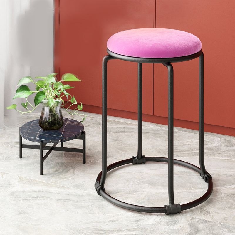 Ottomane glam rotonde rotonde in velluto a velluto resistente alla lacrima ottomana