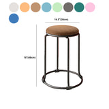 Glam Standard Ottoman Round Plain Velvet Tear Resistant Indoor Ottoman