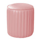 Orange Leather Solid Color Pouf Round Water Resistant Indoor Pouf Pink 1 Piece Clearhalo 'furn' 'furn_ottomans_poufs' 'Furniture' 'Living Room Furniture' 'Ottomans & Poufs' 'ottomans_poufs' 5956449
