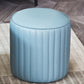 Orange Leather Solid Color Pouf Round Water Resistant Indoor Pouf Blue 1 Piece Clearhalo 'furn' 'furn_ottomans_poufs' 'Furniture' 'Living Room Furniture' 'Ottomans & Poufs' 'ottomans_poufs' 5956454
