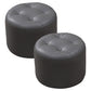 Modern Faux Leather Ottoman Plain Tufted Detail Round Footstool Ottoman Dark Gray 2 Piece Set Clearhalo 'furn' 'furn_ottomans_poufs' 'Furniture' 'Living Room Furniture' 'Ottomans & Poufs' 'ottomans_poufs' 5956487