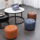 Modern Faux Leather Ottoman Plain Tufted Detail Round Footstool Ottoman Clearhalo 'furn' 'furn_ottomans_poufs' 'Furniture' 'Living Room Furniture' 'Ottomans & Poufs' 'ottomans_poufs' 5956490