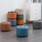 Modern Faux Leather Ottoman Plain Tufted Detail Round Footstool Ottoman Clearhalo 'furn' 'furn_ottomans_poufs' 'Furniture' 'Living Room Furniture' 'Ottomans & Poufs' 'ottomans_poufs' 5956491