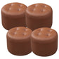 Modern Faux Leather Ottoman Plain Tufted Detail Round Footstool Ottoman Brown 4 Piece Set Clearhalo 'furn' 'furn_ottomans_poufs' 'Furniture' 'Living Room Furniture' 'Ottomans & Poufs' 'ottomans_poufs' 5956495