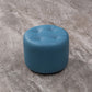 Modern Faux Leather Ottoman Plain Tufted Detail Round Footstool Ottoman Blue 1 Piece Clearhalo 'furn' 'furn_ottomans_poufs' 'Furniture' 'Living Room Furniture' 'Ottomans & Poufs' 'ottomans_poufs' 5956497