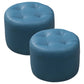 Modern Faux Leather Ottoman Plain Tufted Detail Round Footstool Ottoman Blue 2 Piece Set Clearhalo 'furn' 'furn_ottomans_poufs' 'Furniture' 'Living Room Furniture' 'Ottomans & Poufs' 'ottomans_poufs' 5956499