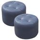 Modern Faux Leather Ottoman Plain Tufted Detail Round Footstool Ottoman Royal Blue 2 Piece Set Clearhalo 'furn' 'furn_ottomans_poufs' 'Furniture' 'Living Room Furniture' 'Ottomans & Poufs' 'ottomans_poufs' 5956508