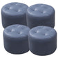 Modern Faux Leather Ottoman Plain Tufted Detail Round Footstool Ottoman Royal Blue 4 Piece Set Clearhalo 'furn' 'furn_ottomans_poufs' 'Furniture' 'Living Room Furniture' 'Ottomans & Poufs' 'ottomans_poufs' 5956509