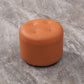 Modern Faux Leather Ottoman Plain Tufted Detail Round Footstool Ottoman Orange 1 Piece Clearhalo 'furn' 'furn_ottomans_poufs' 'Furniture' 'Living Room Furniture' 'Ottomans & Poufs' 'ottomans_poufs' 5956510