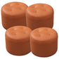 Modern Faux Leather Ottoman Plain Tufted Detail Round Footstool Ottoman Orange 4 Piece Set Clearhalo 'furn' 'furn_ottomans_poufs' 'Furniture' 'Living Room Furniture' 'Ottomans & Poufs' 'ottomans_poufs' 5956512