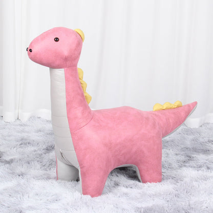 Modern Velvet Pouf Chair Contrast Color Dinosaurs Shape Water Resistant Chair Ottoman Pink 1 Piece Clearhalo 'furn' 'furn_ottomans_poufs' 'Furniture' 'Living Room Furniture' 'Ottomans & Poufs' 'ottomans_poufs' 5956515