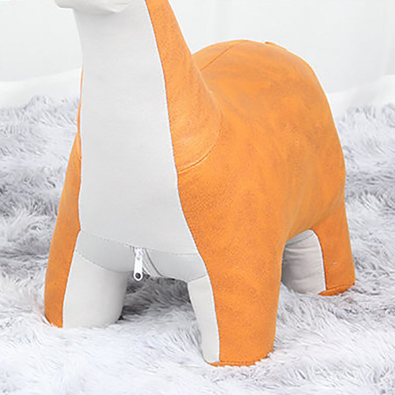 Modern Velvet Pouf Chair Contrast Color Dinosaurs Shape Water Resistant Chair Ottoman Clearhalo 'furn' 'furn_ottomans_poufs' 'Furniture' 'Living Room Furniture' 'Ottomans & Poufs' 'ottomans_poufs' 5956524