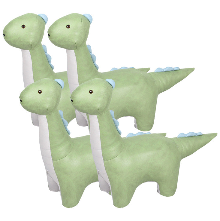 Modern Velvet Pouf Chair Contrast Color Dinosaurs Shape Water Resistant Chair Ottoman Green 4 Piece Set Clearhalo 'furn' 'furn_ottomans_poufs' 'Furniture' 'Living Room Furniture' 'Ottomans & Poufs' 'ottomans_poufs' 5956532