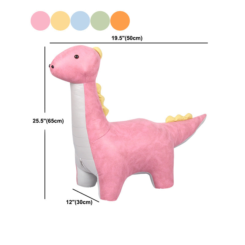 Modern Velvet Pouf Chair Contrast Color Dinosaurs Shape Water Resistant Chair Ottoman Clearhalo 'furn' 'furn_ottomans_poufs' 'Furniture' 'Living Room Furniture' 'Ottomans & Poufs' 'ottomans_poufs' 5956536