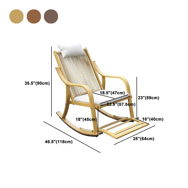 Ergonomic Wicker Rocking Chair with Cushion Spindle Rocking Accent Chair for Outdoor Clearhalo 'Chairs & Seating' 'furn' 'furn_rocking_chairs' 'Furniture' 'Living Room Furniture' 'Rocking Chairs' 'rocking_chairs' 5957189