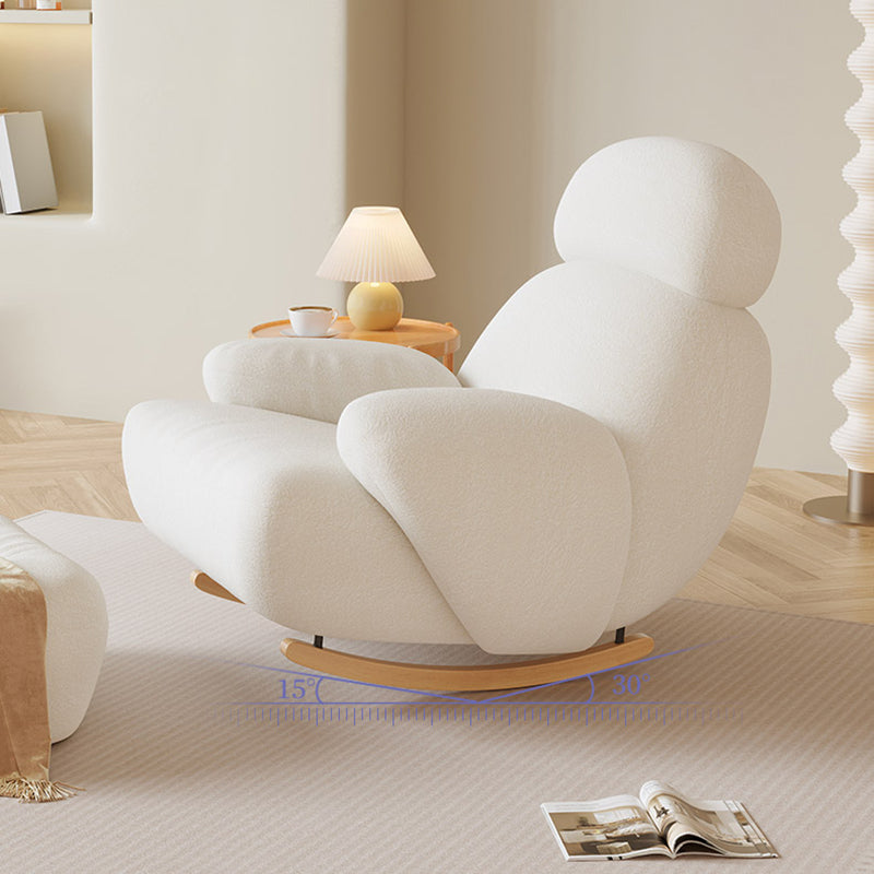 Rockero glamoroso tapizado ergonómico con mecedora acolchada de asiento 37.8 "x 37.8" x 33.5 "