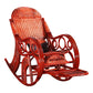 Wicker traditioneller Schaukelakzent -Stuhl Spindel Schaukelstuhl für Wohnzimmer