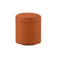Orange Faux Leather Pouf Modern Pure Color Round Indoor Pouf Clearhalo 'furn' 'furn_ottomans_poufs' 'Furniture' 'Living Room Furniture' 'Ottomans & Poufs' 'ottomans_poufs' 5957503