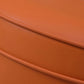 Orange Faux Leather Pouf Modern Pure Color Round Indoor Pouf Clearhalo 'furn' 'furn_ottomans_poufs' 'Furniture' 'Living Room Furniture' 'Ottomans & Poufs' 'ottomans_poufs' 5957504