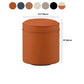 Orange Faux Leather Pouf Modern Pure Color Round Indoor Pouf Clearhalo 'furn' 'furn_ottomans_poufs' 'Furniture' 'Living Room Furniture' 'Ottomans & Poufs' 'ottomans_poufs' 5957527