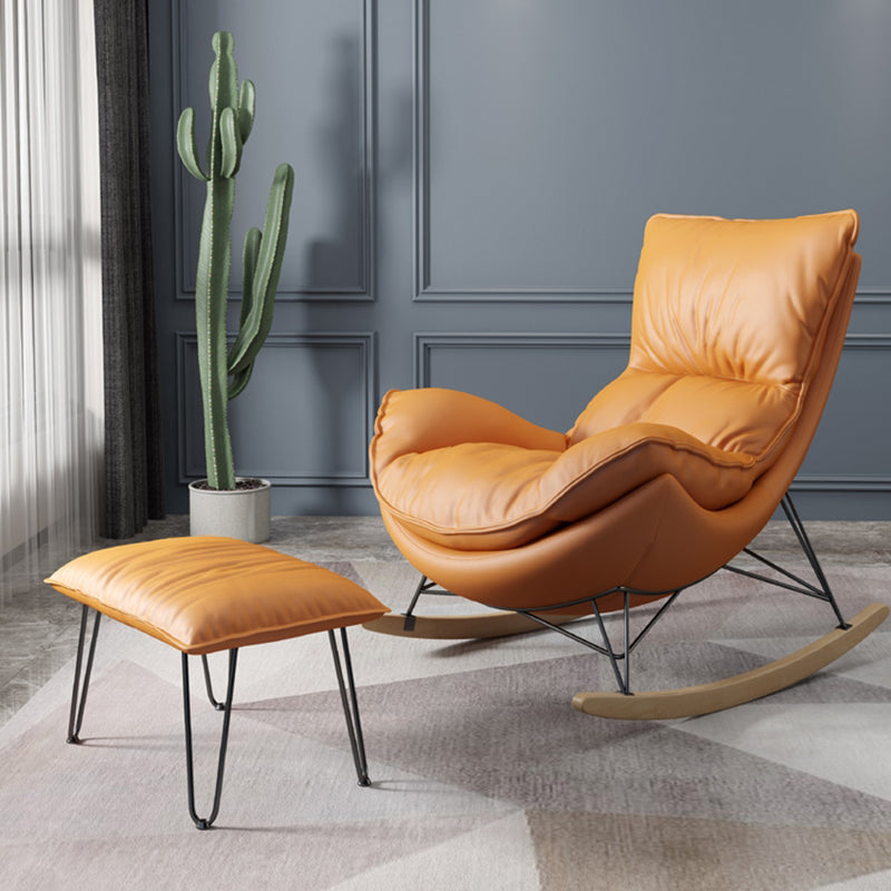Ergonomic with Ottoman Rocker Chair with Padded Seat Rocking Chair ...