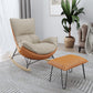 Ergonomic with Ottoman Rocker Chair with Padded Seat Rocking Chair Spindle