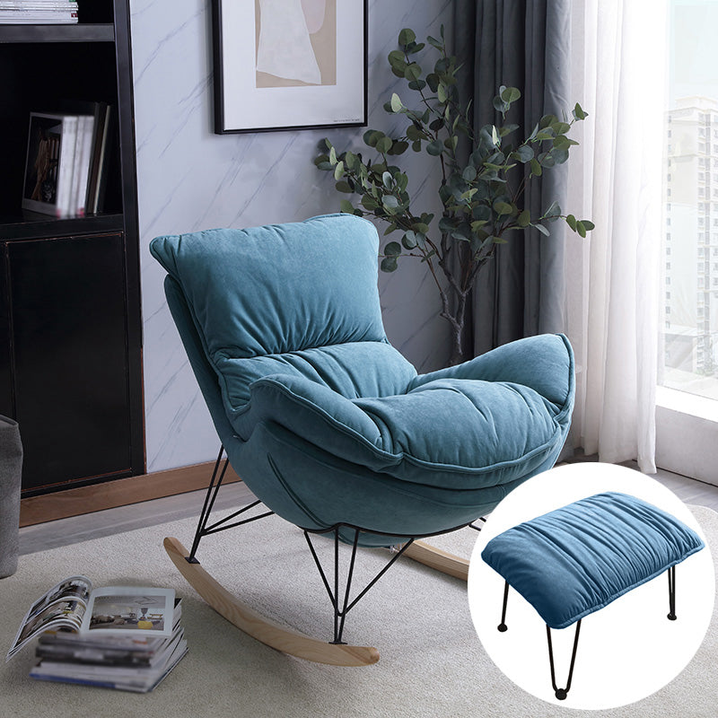 Ergonomic with Ottoman Rocker Chair with Padded Seat Rocking Chair Spindle