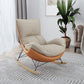 Ergonomic with Ottoman Rocker Chair with Padded Seat Rocking Chair Spindle