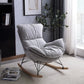 Ergonomic with Ottoman Rocker Chair with Padded Seat Rocking Chair Spindle