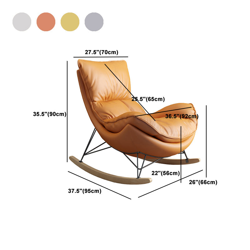 Ergonomic with Ottoman Rocker Chair with Padded Seat Rocking Chair Spindle