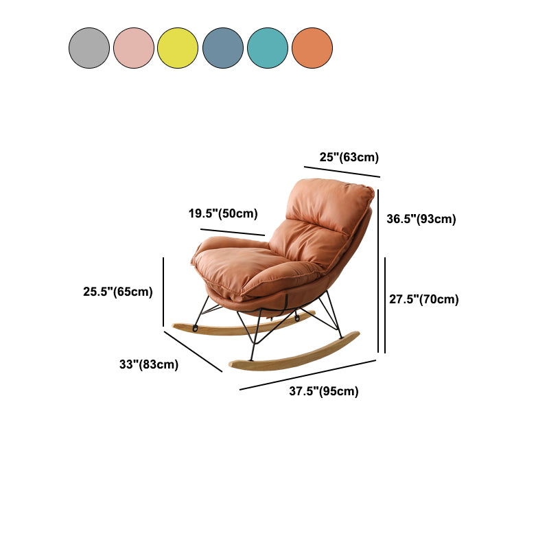 Contemporary Rocker Chair 93" H Rocking Chair with Padded Seat